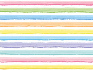 Naklejka premium Wzorzec z kolorowymi pastelowymi pociągnięciami pędzla w akwareli, idealny do projektów graficznych i dekoracji.