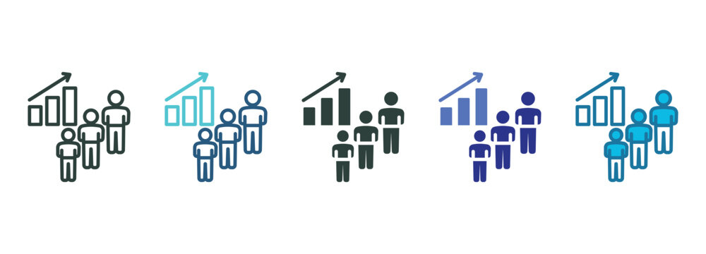 Growth Icon Set Multiple Style Of