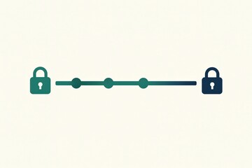 Visual representation of digital security featuring interconnected locks symbolizing data integrity and privacy across a seamless network showcasing modern safeguarding concepts