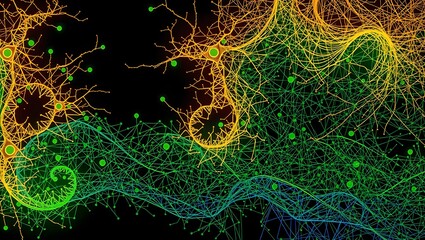 Vibrant Abstract Neural Network Art