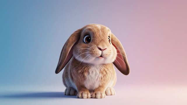 Adorable animated bunny character with expressive reactions showcasing cute