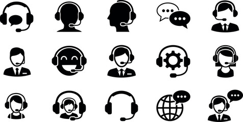 Customer support icons Vector