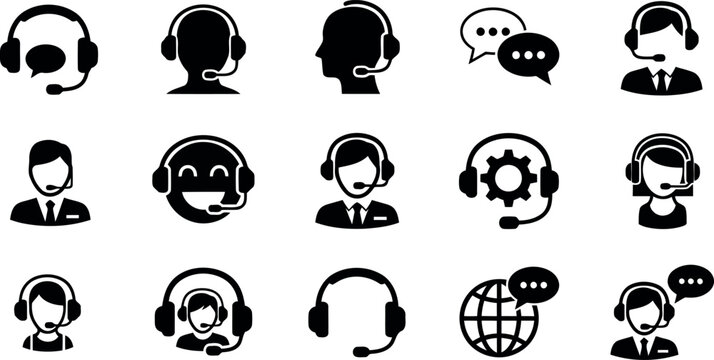 Customer support icons Vector
