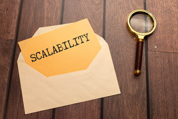 Scalability - word concept on cubes, text