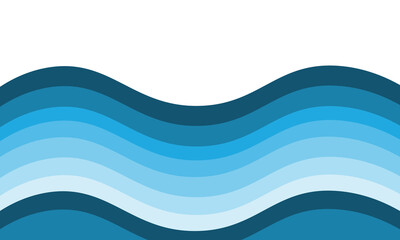 Blue ocean wave background wallpaper vector image. Illustration of graphic wave design for backdrop or presentation