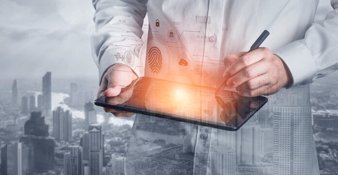 Biometric fingerprint identification and cybersecurity system ensuring secure access, identity verification, cloud data protection, and digital safety Vouch