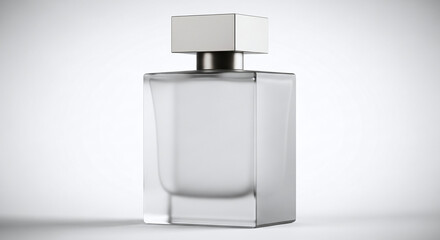 Square premium perfume bottle with frosted glass