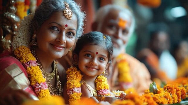 A mother and daughter share a tender moment together, often a heartwarming scene