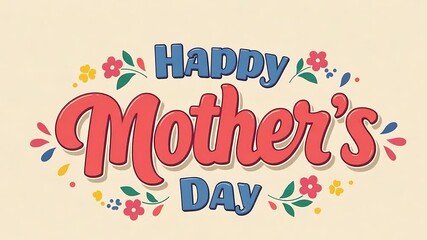 Celebrate Mother's Day with Festive Animated Graphics and Colorful Design Elements for Loving Wishes