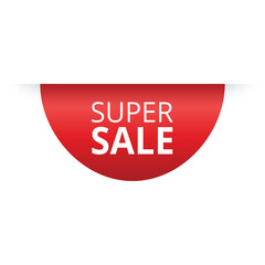 Bright Red Super Sale Tag With White Text Overlay On A Transparent Background For Promotions And Marketing