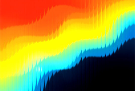 Abstract visualization of color gradients, showcasing a spectrum of hues and dynamic patterns.