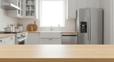 Bright White Kitchen With Wood Countertops and Modern Appliances for a Clean, Open Space