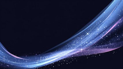 天の川のように輝く青と紫の光の帯