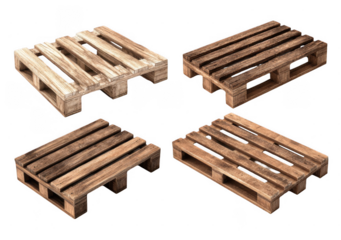 Wooden pallets collection set