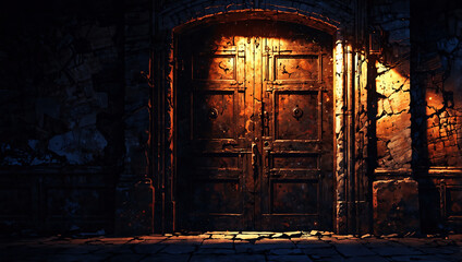 古い城門　AI生成素材