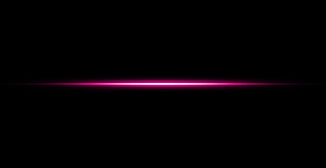 Vibrant Pink Glowing Horizontal Line on Black Background