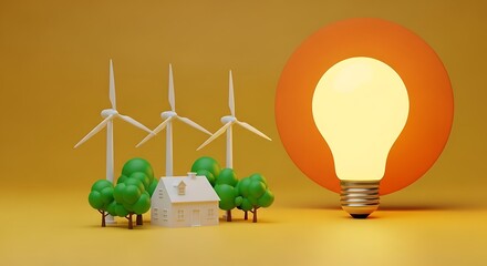 Visualize sustainable living with renewable energy powering a modern home, inspiring green innovation and a brighter future.