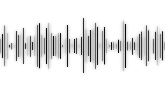 audio waveform spectrum animation. Alpha channel, spectrum audio animation, Wave form Audio isolate, background with alpha channel. Audio . 4k video