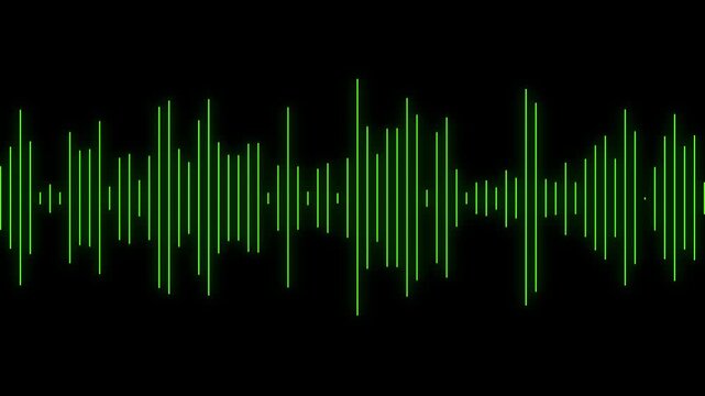 audio waveform spectrum animation. Alpha channel, spectrum audio animation, Wave form Audio isolate, background with alpha channel. Audio . 4k video