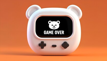 It is ideal for gaming industry advertising, children's toy promotions, digital art projects, and content related to retro technology or the concept of failure and restart.