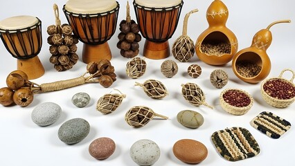 Earth-Tone Ethnic Percussion Set