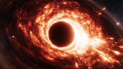Cosmic devourer A fiery black holes swirling vortex - Powered by Adobe