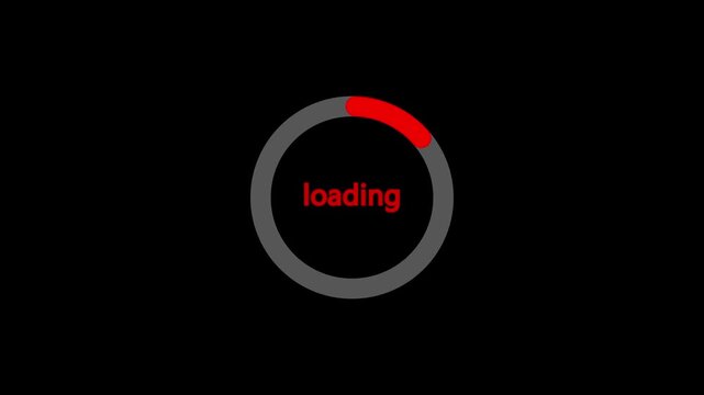 Circle loading animation Beautiful Circle Loading icon animation on transparent background.animated circle loading gif video icon.4k video