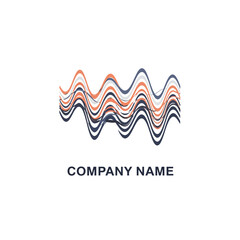 Fototapeta premium Abstract Sound Wave Logo Design.