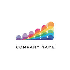 Colorful abstract logo design representing growth and progress for business.