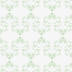 Abstract ornament on a light background.Vector pattern of green shapes on a light background.