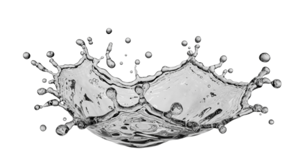 Dynamic Clear Water Splash with Refreshing Droplets