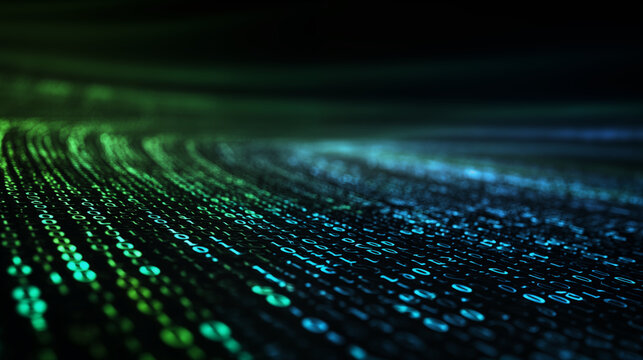 Abstract digital technology and IT background Futuristic data stream in the information age