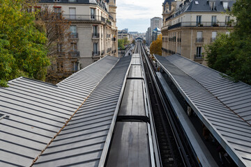 Fototapeta premium View on streets, buildings, parks and museums of capital of France, central part of Paris, tourists destination, autumn in Paris