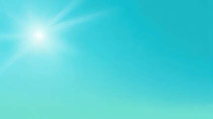 Fototapeta premium Bright Sunlight Over Serene Aqua Background Creating a Calming and Refreshing Atmosphere Perfect for Wellness and Relaxation Themes in Imagery