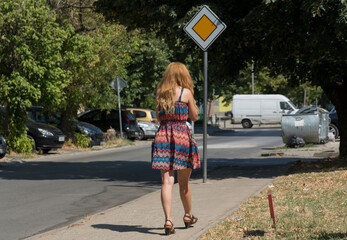 Kazanlak, Stara Zagora Province, Bulgaria, 22.07.2022. People walk through the streets of the city.