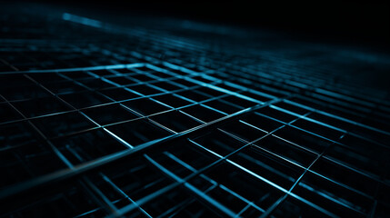 Futuristic blue grid representing the underlying infrastructure of modern technology and IT networks