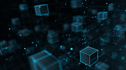 Abstract visualization of a decentralized network grid representing complex data structures in modern technology and IT solutions