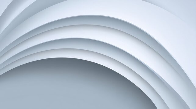 Abstract background with layered paper shapes creating soft curves in light gray tones, ideal for modern design projects and minimalist aesthetics