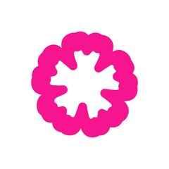 Flower clip art design on plain white transparent isolated background for card, shirt, hoodie, sweatshirt, apparel, card, tag, mug, icon, poster or badge