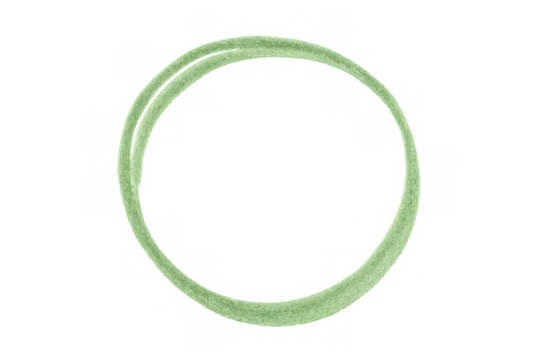 Green hand drawn circle highlighter element on transparent background, emphasizing selection and focus