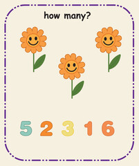 How Many Are There Preschool Counting and Quantity Recognition Sheet