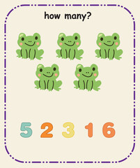 How Many Are There Preschool Counting and Quantity Recognition Sheet