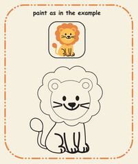Paint by Sample  Preschool Color Reference Sheet for Early Learning