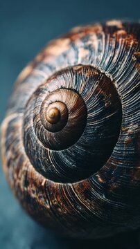 Spiral snail shell close-up