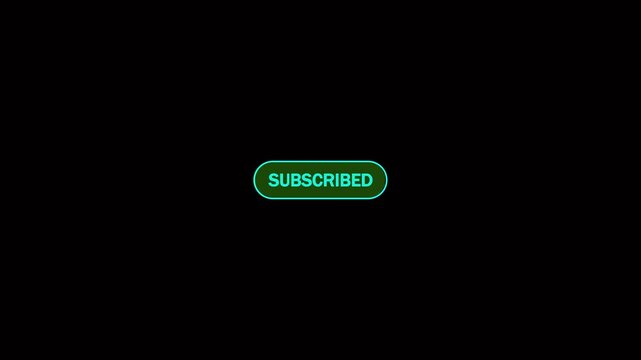 Cyan Subscribe Button and Up Arrow Icon on Black Background blue