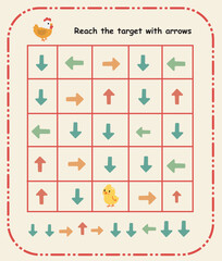 Reach the Target – Preschool Direction and Goal-Following Skill Sheet