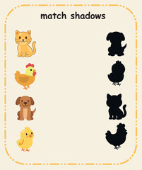 Match Color and Match Shadow – Preschool Recognition Skills for Early Learning