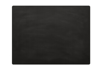 Fototapeta premium Blank dark chalkboard capturing texture and empty space for education, school, message, or design concepts on transparent background