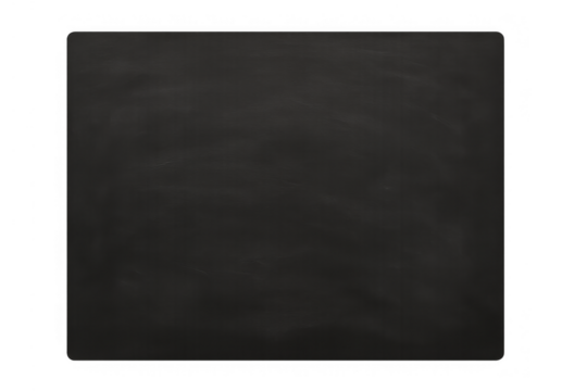 Blank dark chalkboard capturing texture and empty space for education, school, message, or design concepts on transparent background