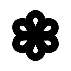 Flower clip art design on plain white transparent isolated background for card, shirt, hoodie, sweatshirt, apparel, card, tag, mug, icon, poster or badge